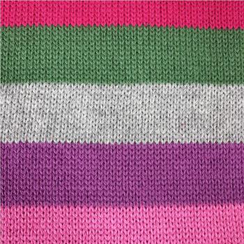 Strickstoff - Streifen - Baumwolle - grün/pink